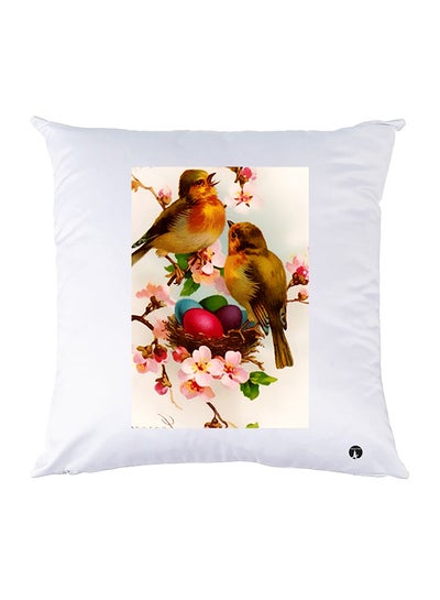 Buy Printed Pillow polyester White 30x30cm in Egypt