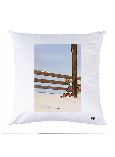 Buy Printed Pillow polyester White 30x30cm in Egypt