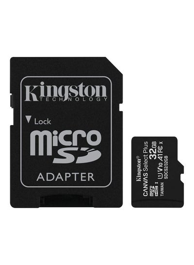 اشتري Canvas Select Plus Micro SDHC Card 32GB With Adapter Black في مصر