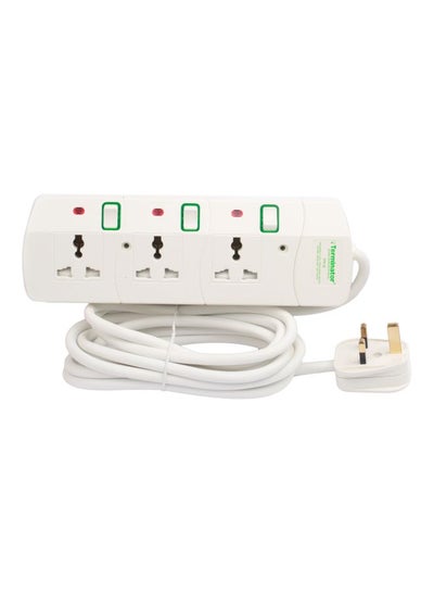 Buy Power Extension Socket White/Red/Green in UAE