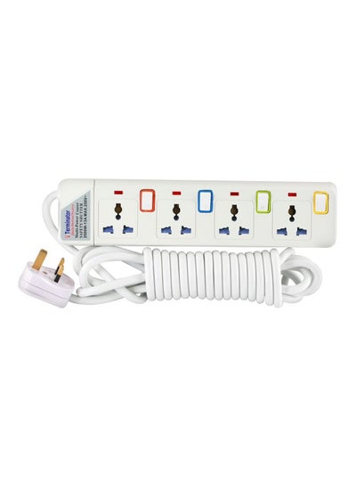 Buy Power Extension Socket White/Blue/Red in UAE