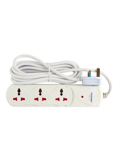 Buy Power Extension Socket With Indicator White/Blue/Red in UAE