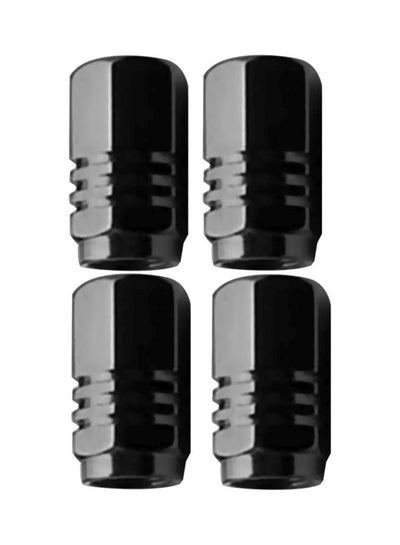 Buy 4-Piece Aluminum Alloy Tire Wheel Valve Cap in Saudi Arabia