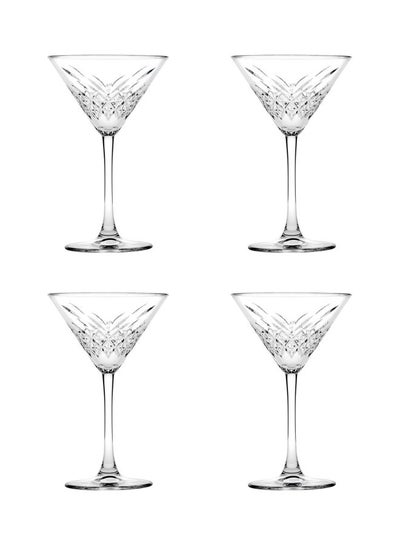 Buy Pack Of 4 Martini Glass Clear 230ml in UAE