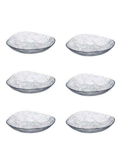 Buy Pack Of 6 Linden Soup Plates Clear in UAE