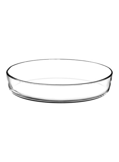 Buy Oval Glass Tray Clear in UAE