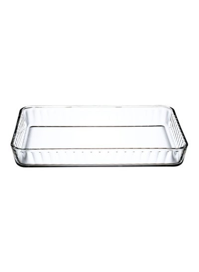 اشتري Rectangular Glass Tray Clear 3.8L في الامارات