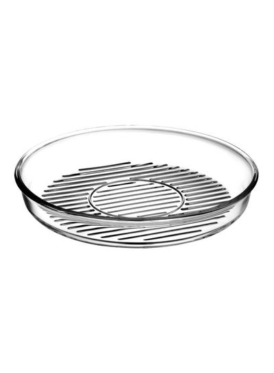 اشتري Round Glass Tray Clear 2.95L في الامارات