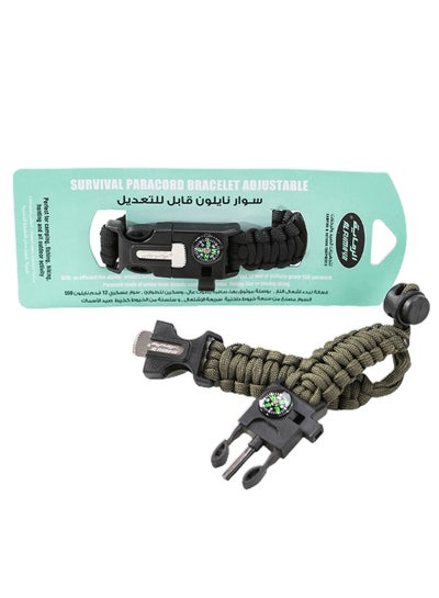 Buy Survival Paracord Adjustable Bracelet 1cm in Saudi Arabia