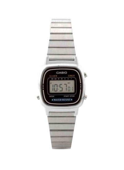 اشتري ساعة يد رقمية كلاسيكية LA670WA-1DF مقاس 25 مم - لون فضي للنساء في السعودية