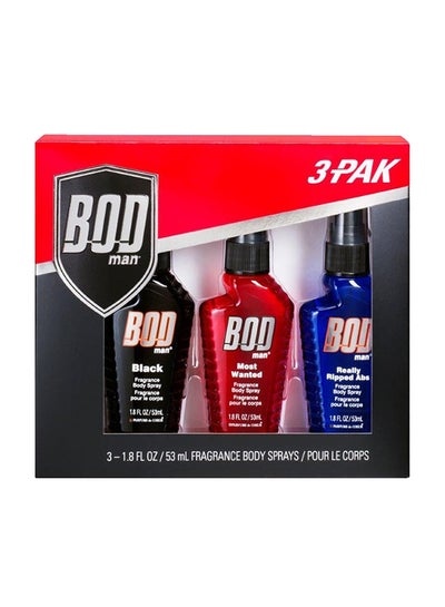 Buy Bod Man Body Spray Pack Of 3 Styles in UAE