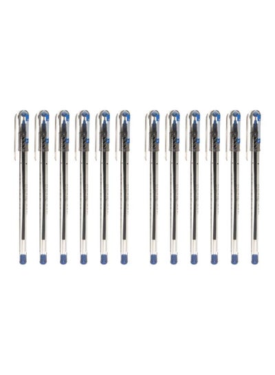 اشتري 12-Piece My-Tech Ballpoint Pen Set Blue في مصر