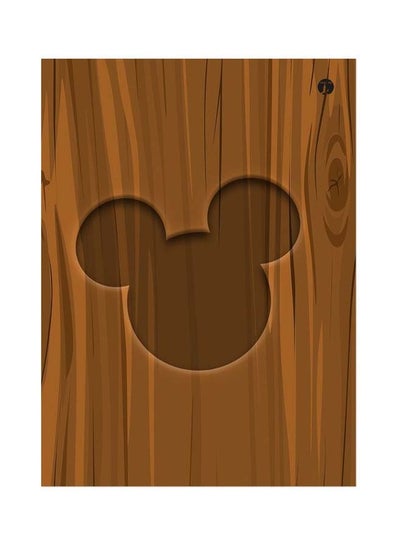 Buy Mickey Mouse Themed Metallic Plate Brown 20x15cm in Saudi Arabia