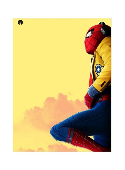 اشتري Spider Man Themed Metallic Plate Yellow/Blue/Red 20x15cm في السعودية