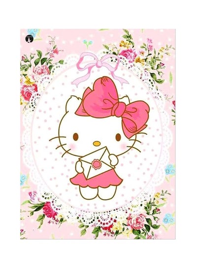 Buy Hello Kitty Printed Decorative Plate Pink/White/Green 20x15cm in Saudi Arabia