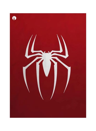 Buy Spiderman Logo Printed Decorative Plate Red/White 20x15cm in Saudi Arabia