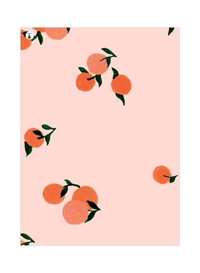 اشتري Fruits Themed Decorative Metallic Plate Pink/Orange/Green 20x15centimeter في السعودية