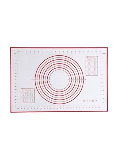 اشتري بساط قياس من السيليكون أبيض/أحمر 60x40سم في السعودية