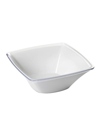Buy Acrylic Square Bowl White 2.3Liters in Egypt