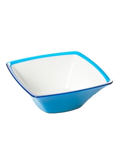 Buy Acrylic Square Bowl Turquoise/White 2.3Liters in Egypt