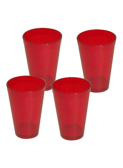 Buy 4-Piece Tumbler Red 4x400ml in Egypt