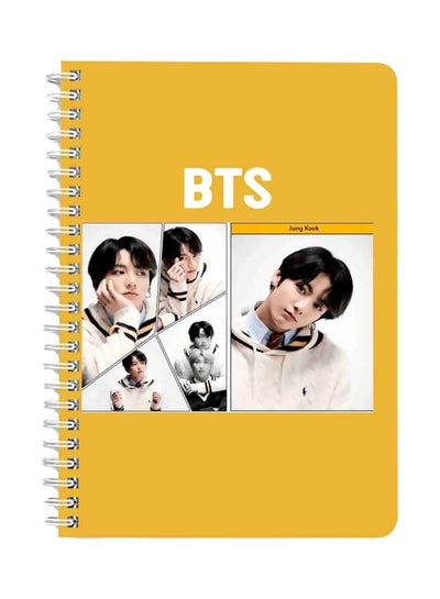 Buy BTS Jung Kook Printed A5 Notebook Yellow/White/Black in Saudi Arabia