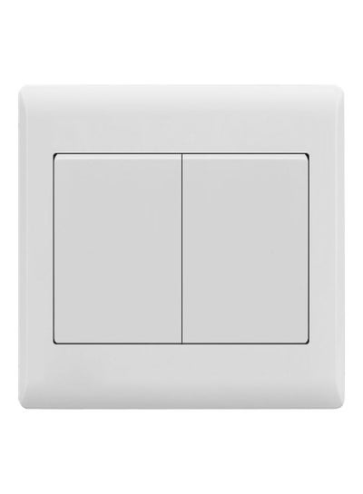 Buy V1 2 Gang 2 Way Switch White Ivory 3inch in UAE