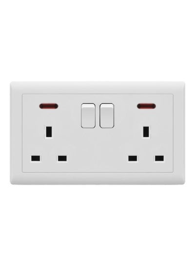 Buy V1 13A Switch Socket White Ivory 3inch in UAE