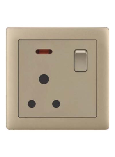 اشتري V1 G Series 15A Socket With Switch ذهبي 3بوصة في الامارات