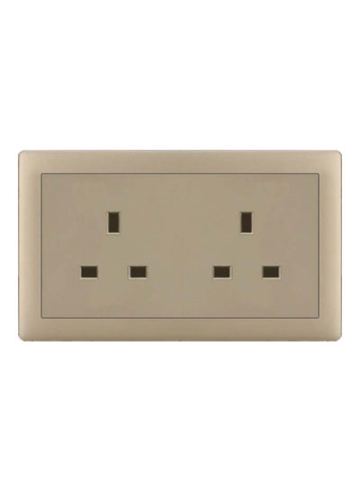 Buy V1 G Series 13A Double Switch Socket Gold 3inch in UAE