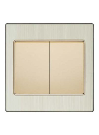 Buy V3 Series 2 Gang 2 Way Switch Gold/Silver 86x86mm in UAE