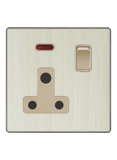 اشتري V3 Series 15A Neon Socket With Switch رمادي/ذهبي 3x3بوصة في الامارات