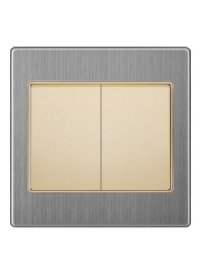 Buy V3 Series 2 Gang 2 Way Switch Gold/Grey 3x3inch in UAE