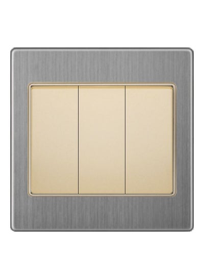 Buy V3 Series 3 Gang 2 Way Switch Gold/Silver in UAE