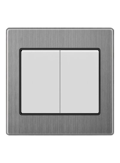 Buy V3 Series 2 Gang Two Way Switch Socket Grey 3x3inch in UAE