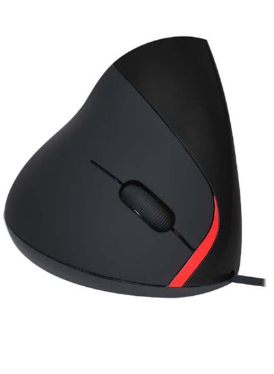 Buy Ergonomic Vertical Mouse Black/Red in Saudi Arabia