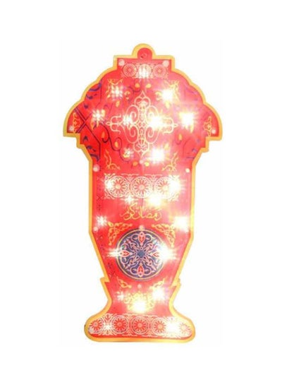 Buy Decorative Ramadan Lantern Red/Blue/Gold 12 x 9cm in UAE