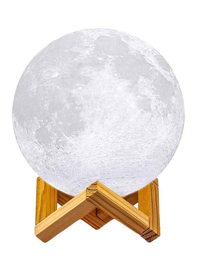 Buy 3D Print Moon Lamp With Stand White 12mm in Egypt