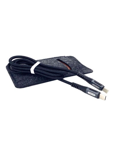 Buy USB-C To USB-C Fast Charge And Synce Cable Black in Saudi Arabia