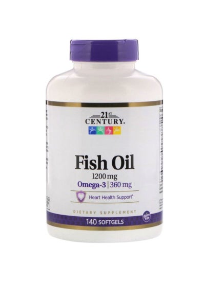 Buy Fish Oil Omega 3 Dietary Supplement 1200mg - 140 Softgels in UAE