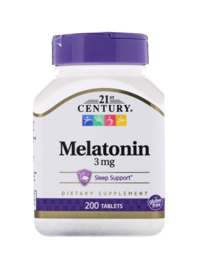 Buy Melatonin 3 mg Sleep Support 200 Tablets in UAE