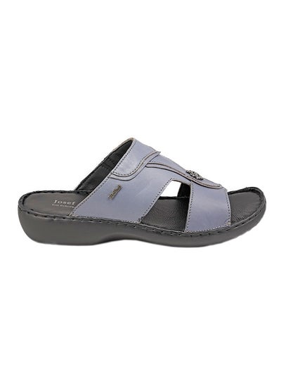 Buy Logo Detail Arabic Sandals Dark Blue in UAE