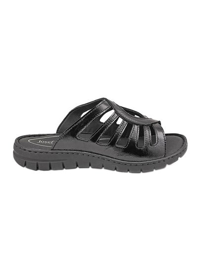 Buy Leather Sandals Black in UAE