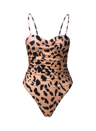 Buy Leopard Printed Swimsuit Multicolour in UAE