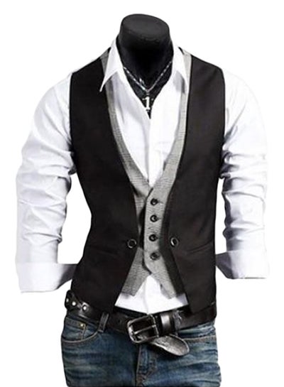 Buy Classic Waistcoat Black in UAE