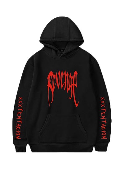 Buy XXXTentacion Print Hoodie Black in UAE