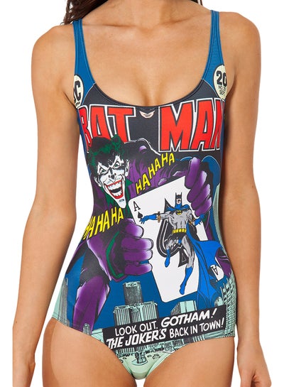 Buy Allover Batman Print One Piece Multicolour in Saudi Arabia