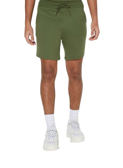 Buy Casual Jersey Shorts Green in UAE