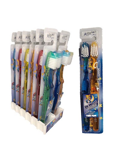 Buy Dr. West Toothbrush Junior Pack of 12 Multicolour in UAE