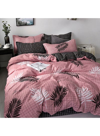 Buy 4-Piece Queen Size Luxurious Comforter Set Microfiber Pink 230x250cm in Saudi Arabia